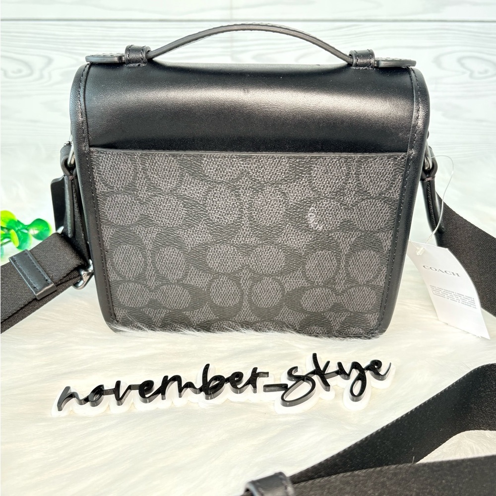 Coach Racer Gunmetal/Charcoal/Black Crossbody Bag - Picture 5 of 15